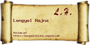 Lengyel Hajna névjegykártya